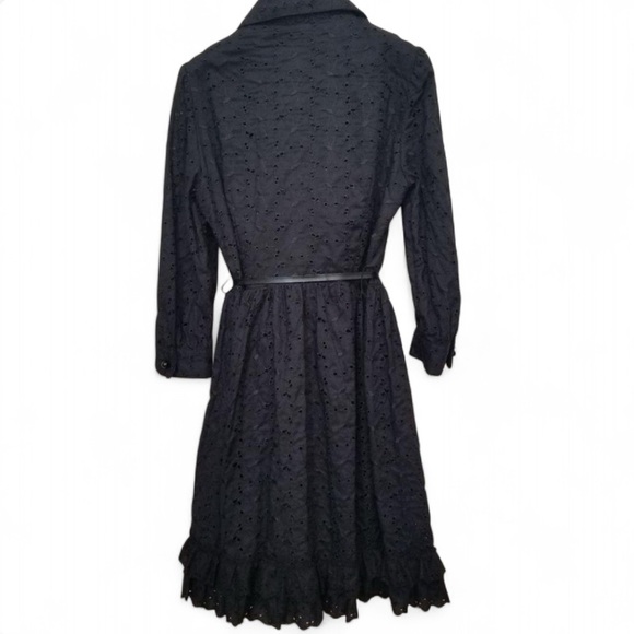 VTG Betsey Johnson New York Black Eyelet Boutique Dress
